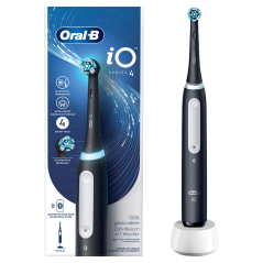 "Oral-B iO Series 4 Electric Toothbrush - Sleek Matt Black Design for Superior Oral Care"